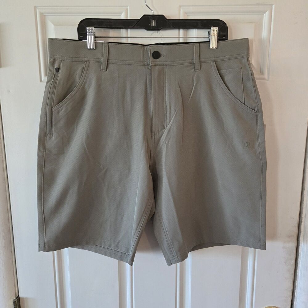 Hurley Trek Hybrid Shorts Mens 36 Green 4-Way Stretch Water Repellent NWT